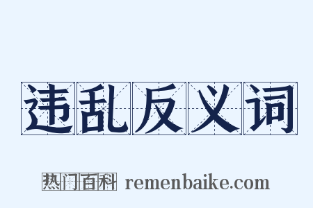 违乱反义词是什么意思的图片